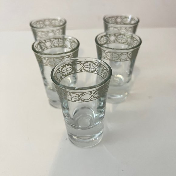 Vintage Sterling Silver Overlay Cocktail Shot Glasses- Barware, Set of 5 - Picture 14 of 14